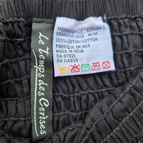 Y2K Black Floral Embroidered Midi Peasant Skirt Size M Whimsigoth Fairy Boho - Picture 8 of 8